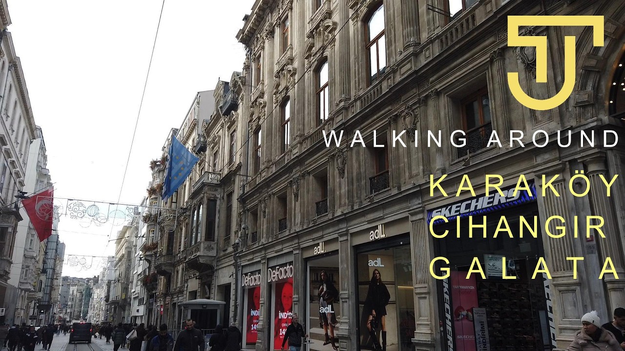 Walking Around Karaköy to Cihangir & Galata | Istanbul City Walk (No Narration)