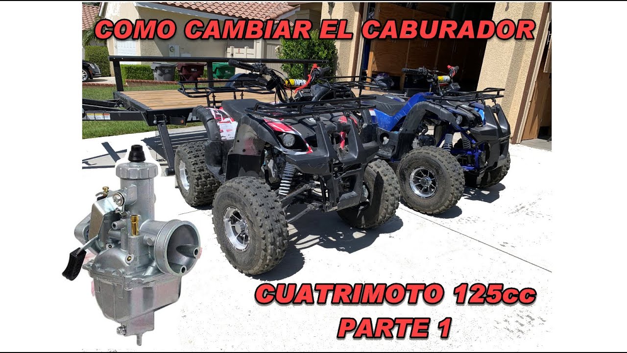 Como Cambiar el Carburador Cuatrimoto 125cc Parte 1