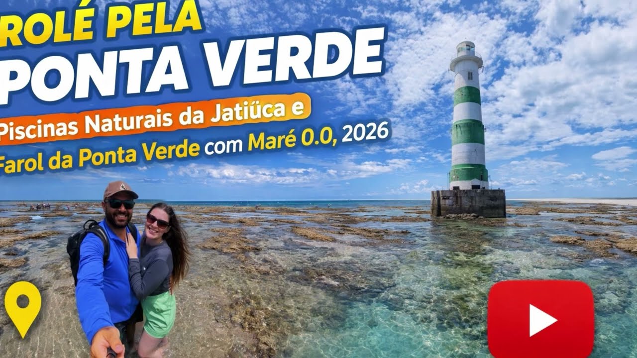 Role pela ponta verde . Piscinas naturais da Jatiuca ,farol da ponta verde com maré super baixa 2026