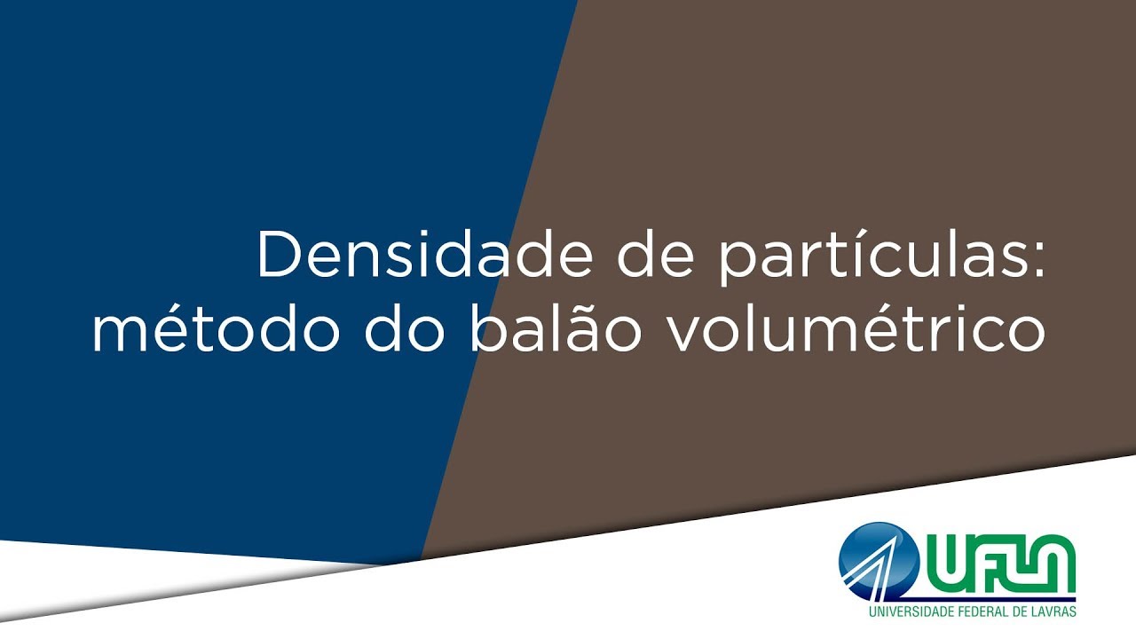 Densidade de partículas pelo método do balão volumétrico