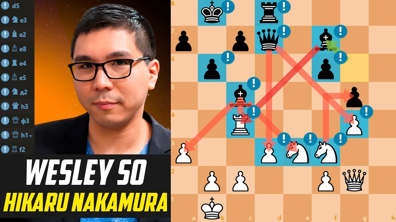 ♟️ Wesley So DESTROYS Hikaru Nakamura!                                           [Stockfish 17]