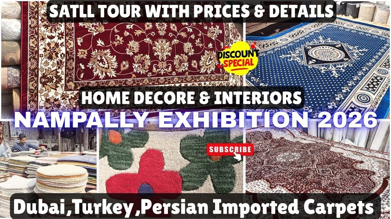Imported Carpets at Nampally Exhibition 2026 🔥 |Dubai • Turkey • Persian |Full Price Tour#exhibition