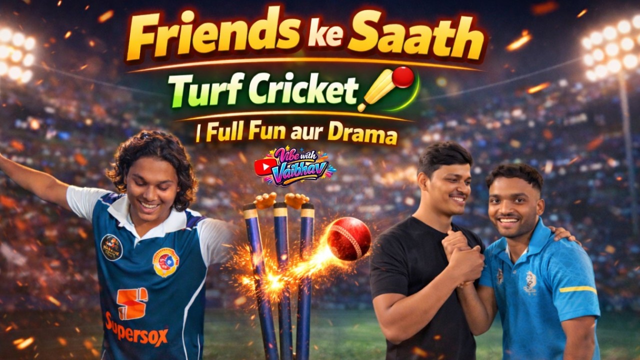 Friends ke Saath Turf Cricket 🏏 | Full Fun 😄 aur Drama..... 🔥
