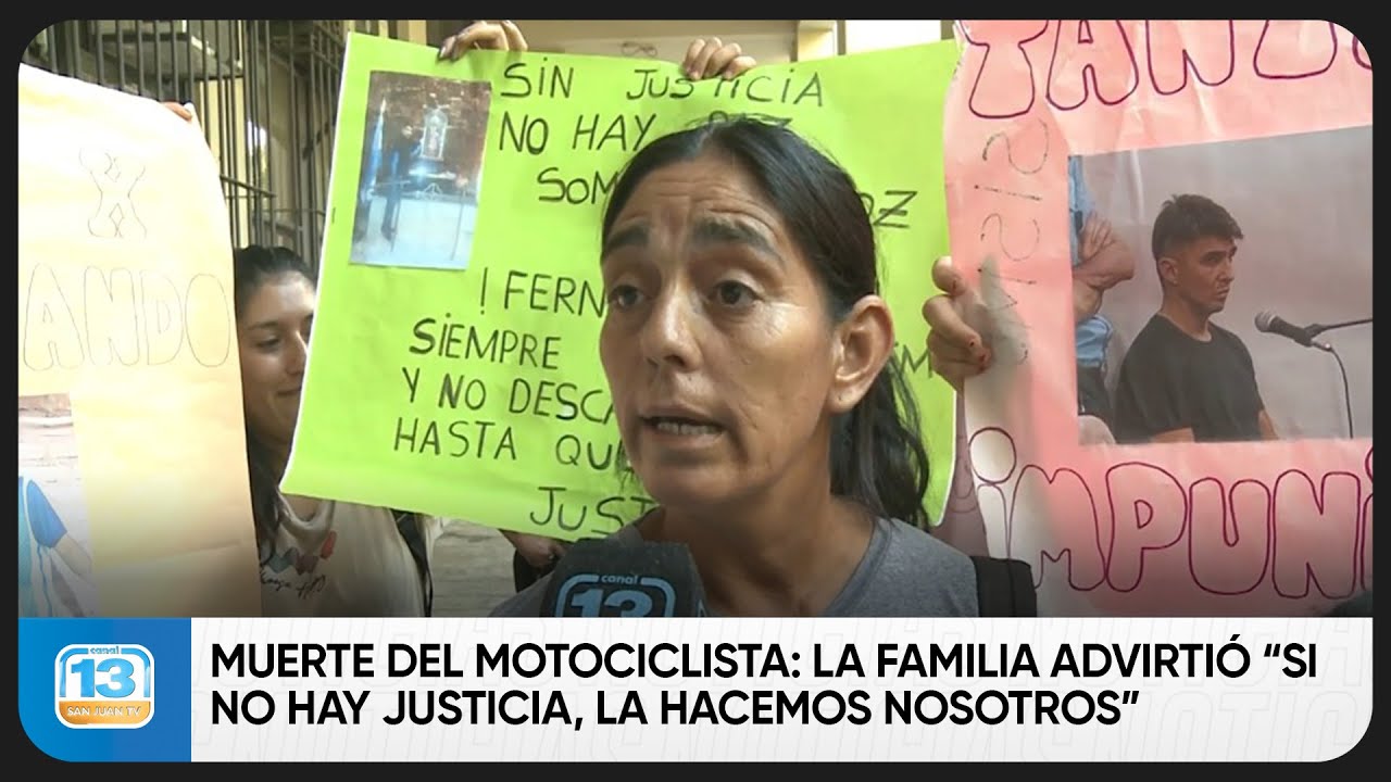 Muerte del motociclista: la familia advirtió “si no hay justicia, la hacemos nosotros”