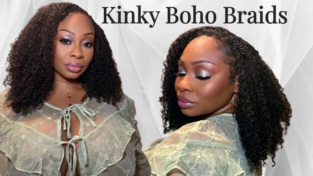 Простые, кудрявые косички в стиле бохо!! С использованием волос Eyon Hair