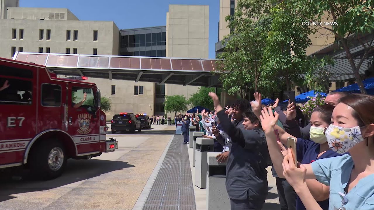First Responders Parade To Support UCI Healthcare Workers | Orange, CA