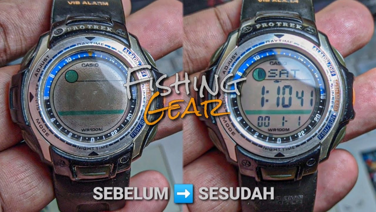 TUTORIAL : Perbaikan Casio Protrek PRS-400 LCD RUSAK GOSONG