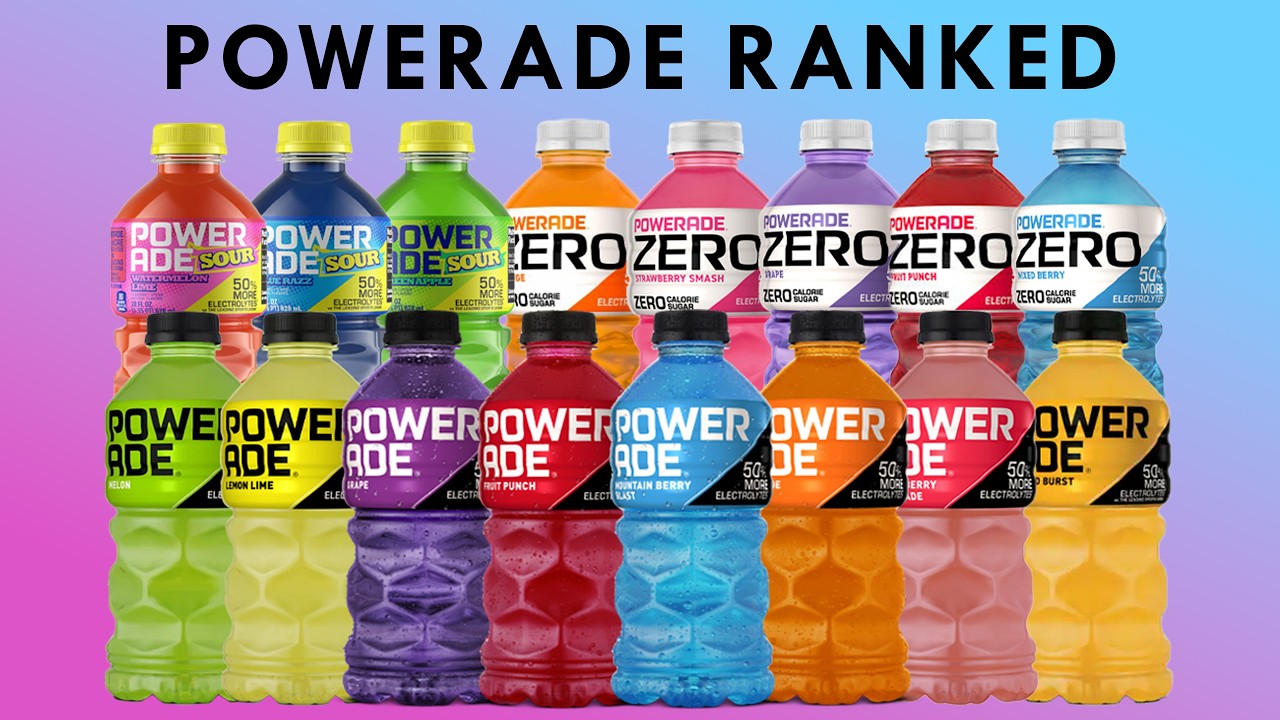 Trying All 16 Powerade Flavors