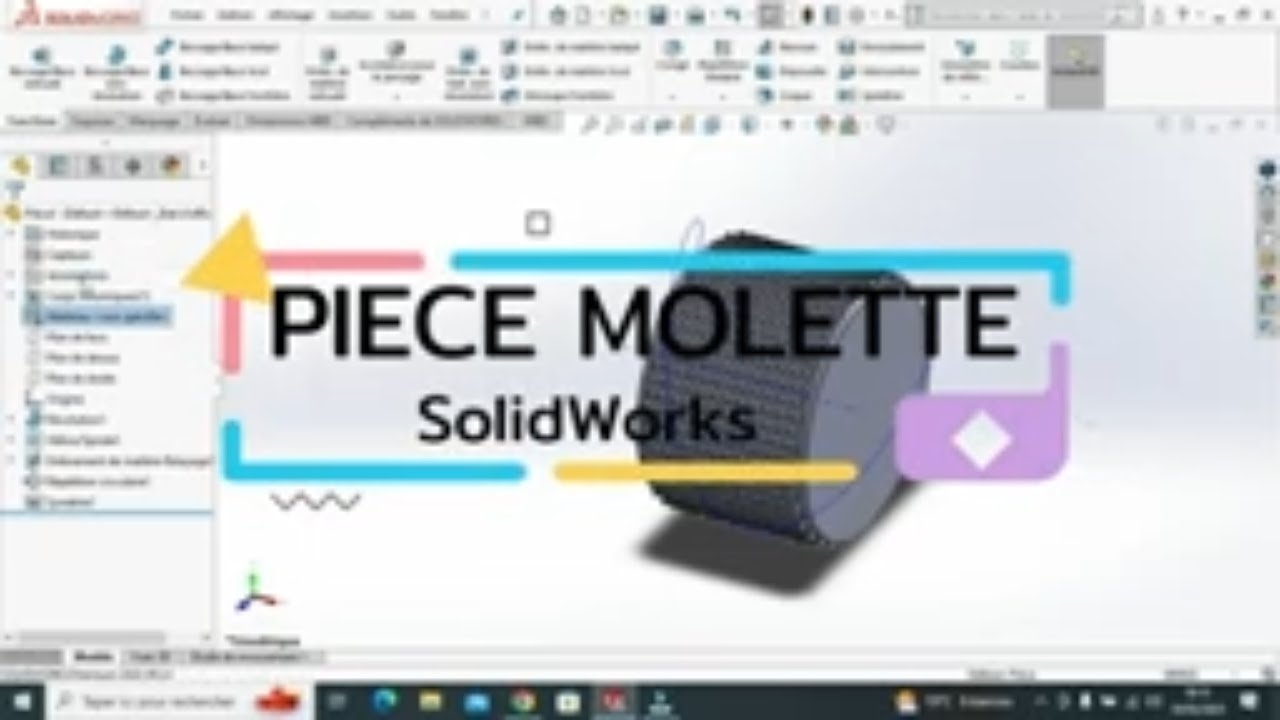SolidWorks Tutorial for beginners molettage