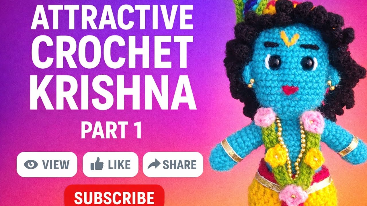 Lord Krishna Ji Crochet Toy Making 🦚 🧶|Part 1 | DIY Tutorial 