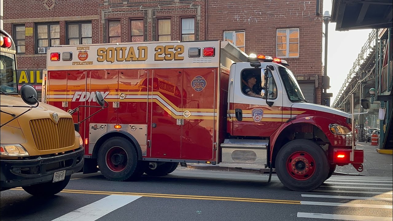 **AIRHORN** FDNY Squad 252 and the Second piece responding down Pennsylvania Avenue 