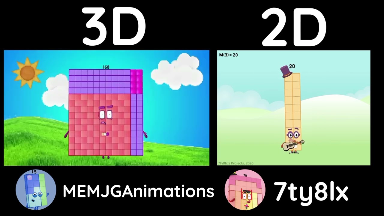 Numberblocks Dedekind Numbers Band ( 2D - 3D )  