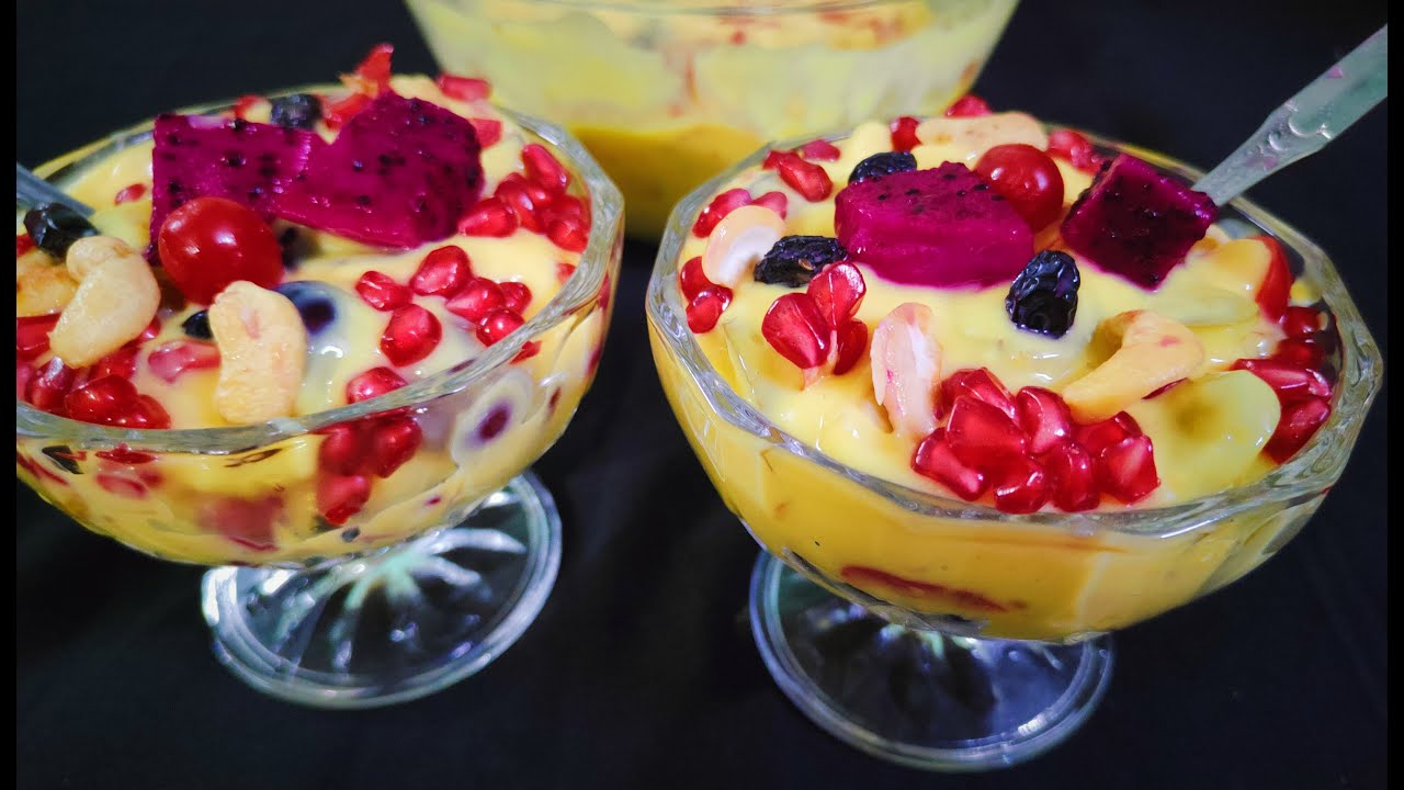 Creamy Fruit Custard | Cooling Dessert