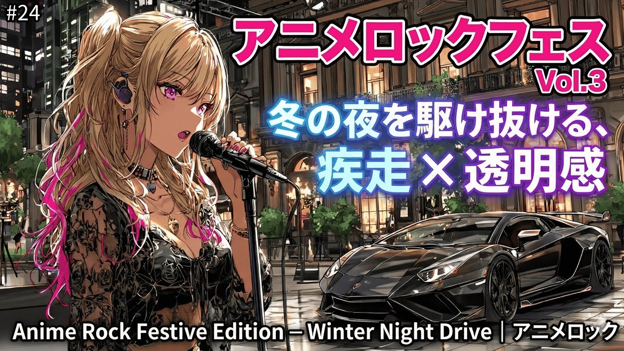 ❄️ Night Drive Anime Rock | Japanese Female Vocals｜Festive Edition Vol.3