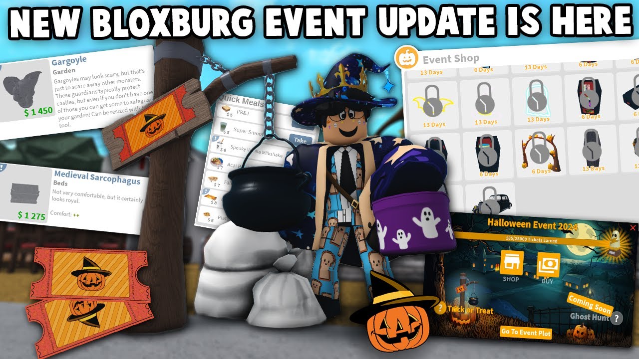 НОВОЕ ОБНОВЛЕНИЕ BLOXBURG К ХЭЛЛОУИНУ УЖЕ УЖЕ ЗДЕСЬ... НОВЫЕ БИЛЕТЫ, МЕРОПРИЯТИЯ, МЕБЕЛЬ, ЕДА И М...