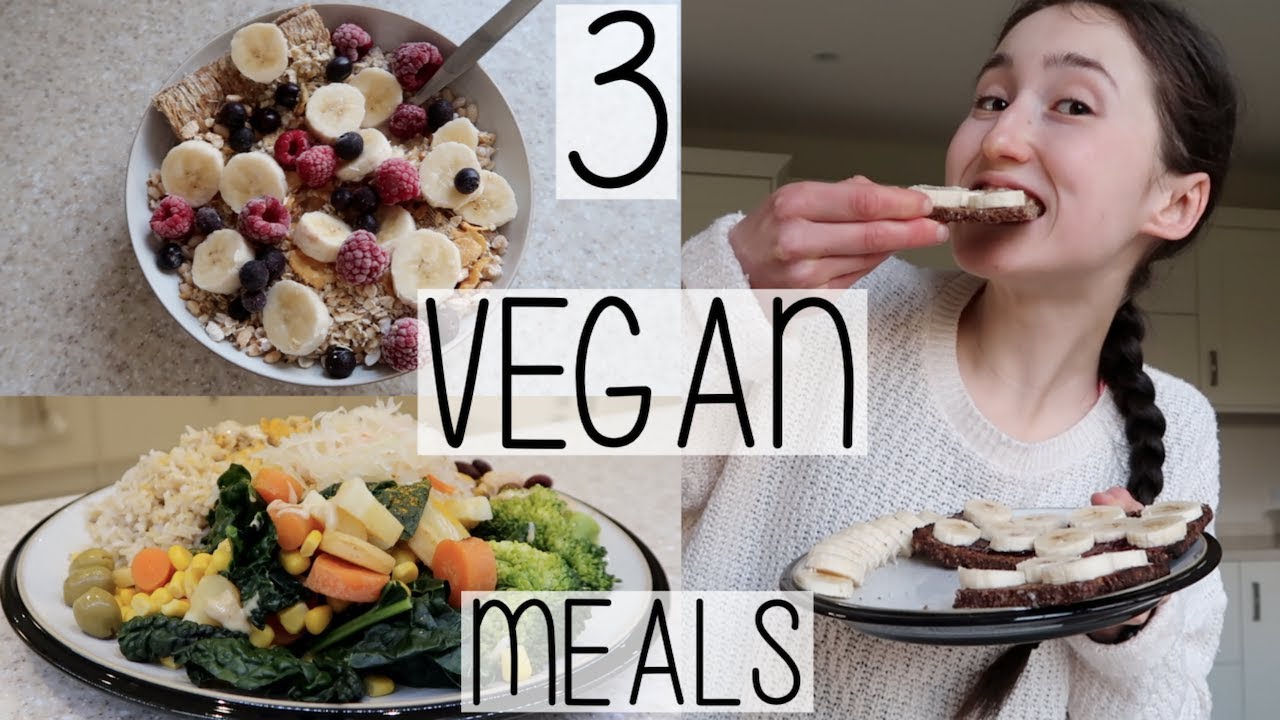 WHAT I EAT IN A DAY | 3 QUICK & EASY VEGAN MEALS (STUDENT FRIENDLY) & BEGINNER VEGAN TIPS