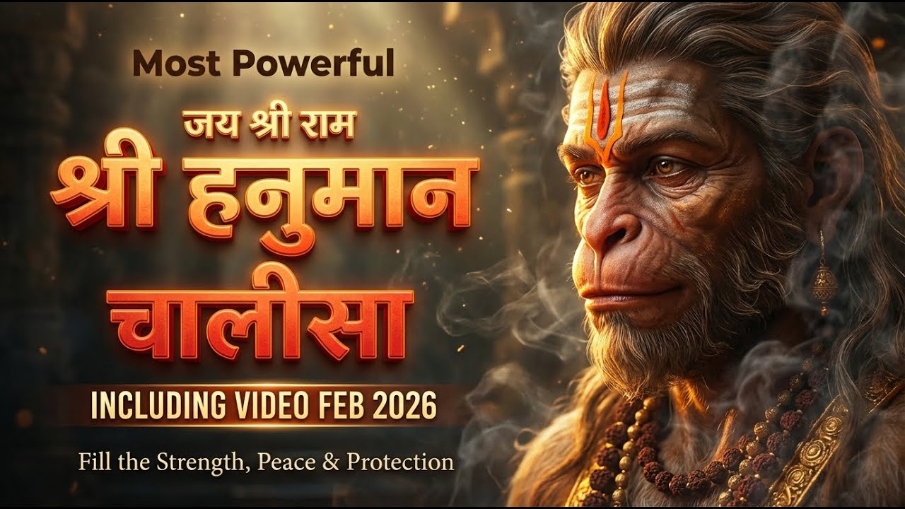 Nonstop🔱Shri Hanuman Chalisa | Powerful Chant for Strength, Peace & Protection🔱(Official Video)