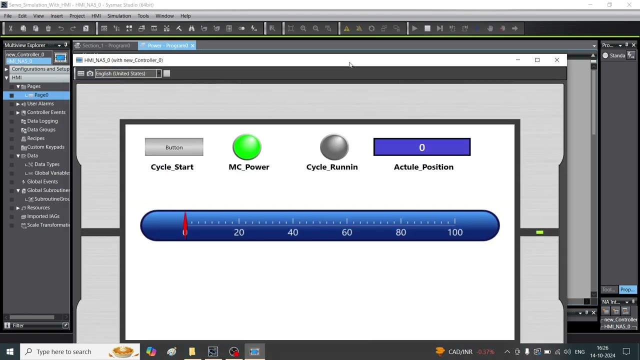 #Omron# Servo Motor Simulation in Sysmac Studio