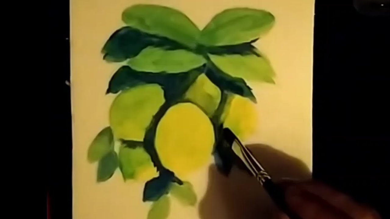 How to draw lemons easy|lemons drawing acrylic colour|step by step for beginner's|#lemons #acrylic