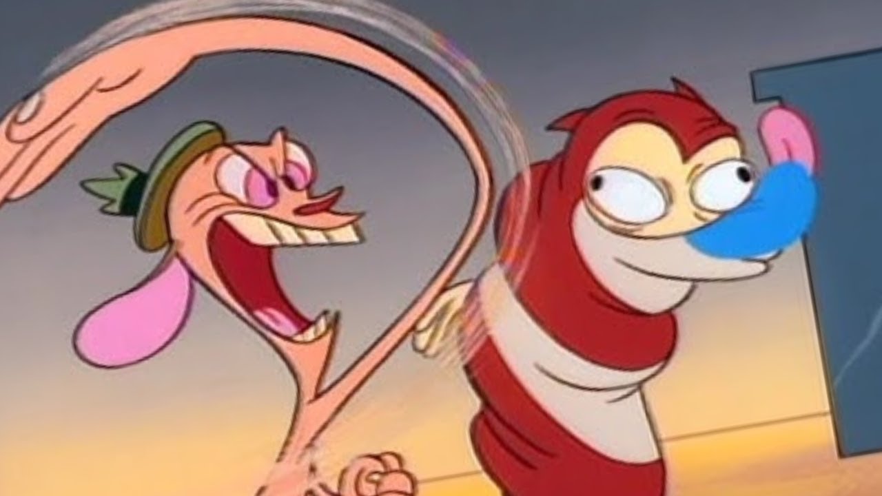 Everytime Ren slaps Stimpy