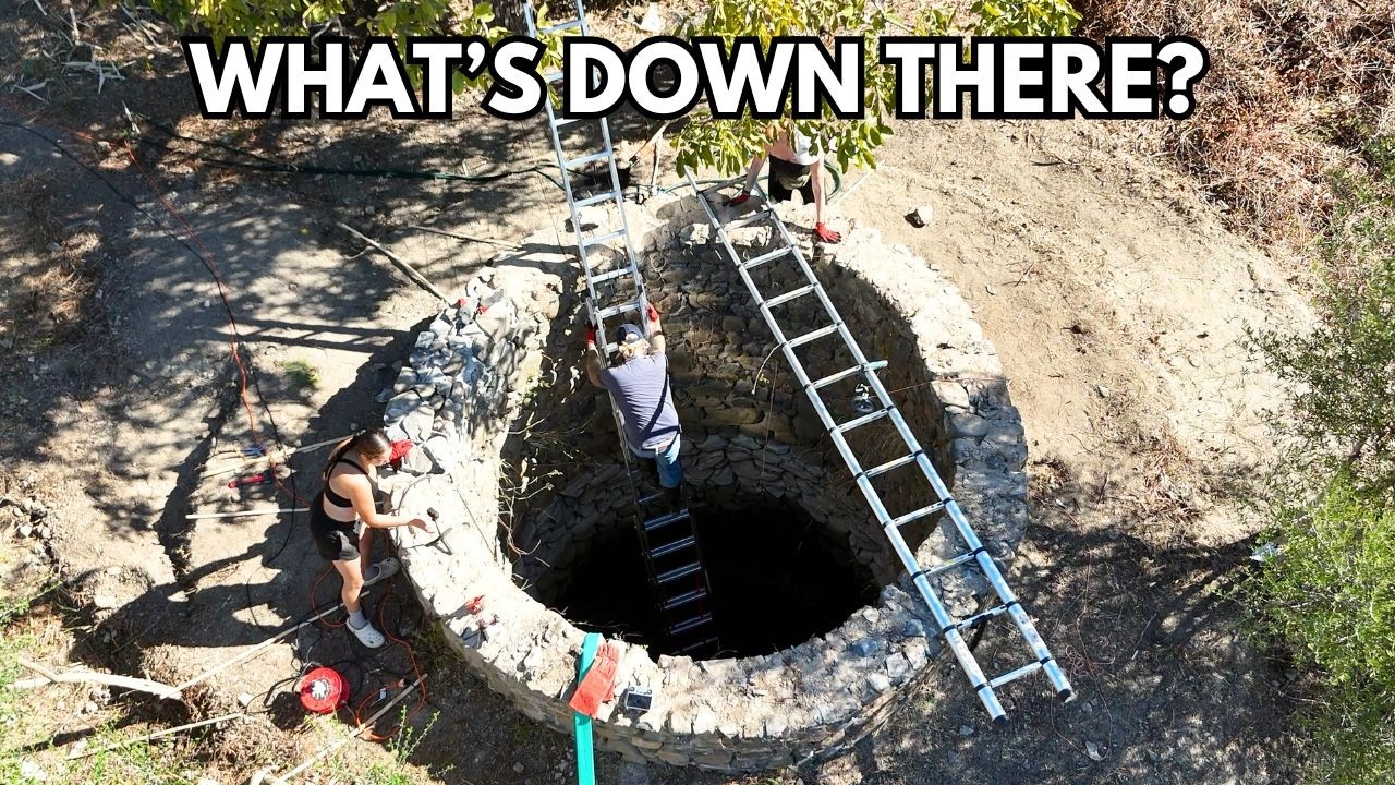 Cleaning out our well on our OFF GRID land in PORTUGAL