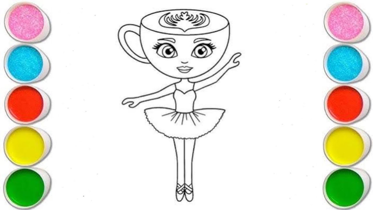 Ballerina Cappuccina Drawing, Painting & Coloring For Kids and Toddlers_ Child Art