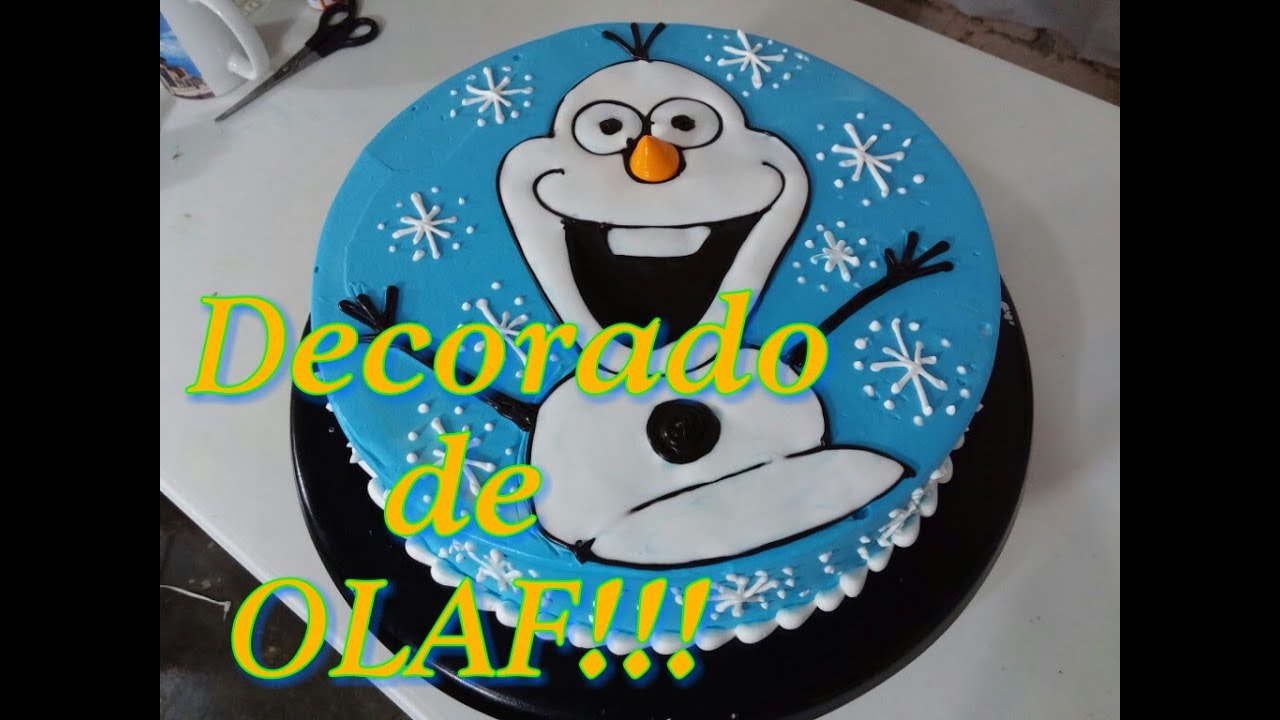 Pastel decorado de OLAF de Frozen
