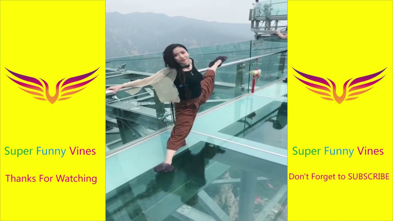 China Glass Bridge | Funny Moment-People are terrified to cross | Glass Bridge China