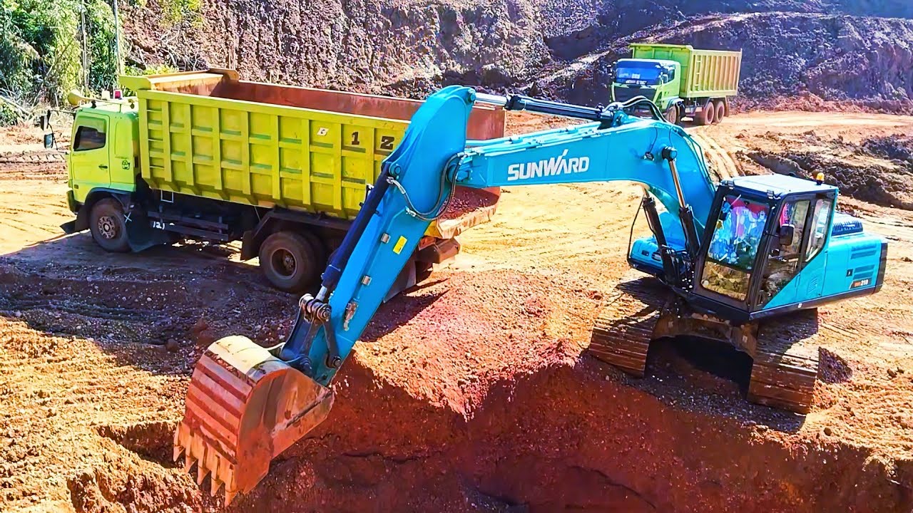 Kobelco Sunward Hyundai Sumitomo muat mobil dump truck hino fuso shacman sany