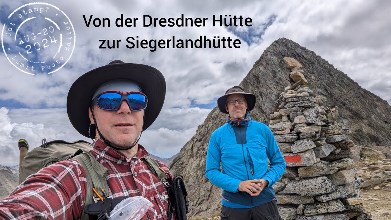 Hüttentour Stubaier Alpen August 2024 - Tag 2 von der Dresdner Hütte zur Siegerlandhütte