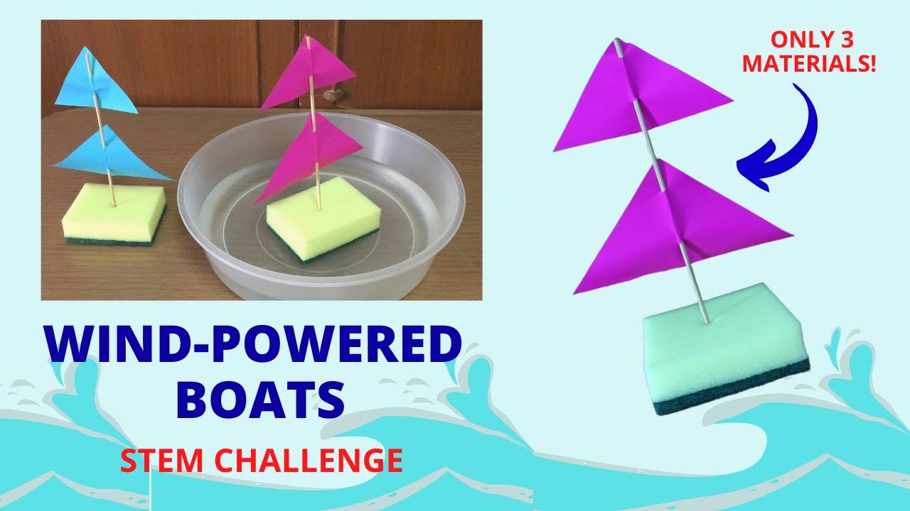 WIND-POWERED BOAT | How to Make a Boat for STEM Project | Wind Boat in 5 Easy Steps |