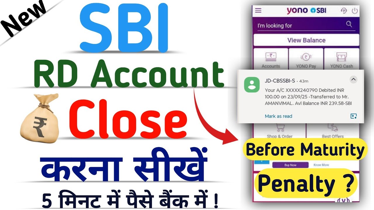 How to close premature rd in sbi online | SBI RD account Close kaise kare| RD withdraw Process sbi |