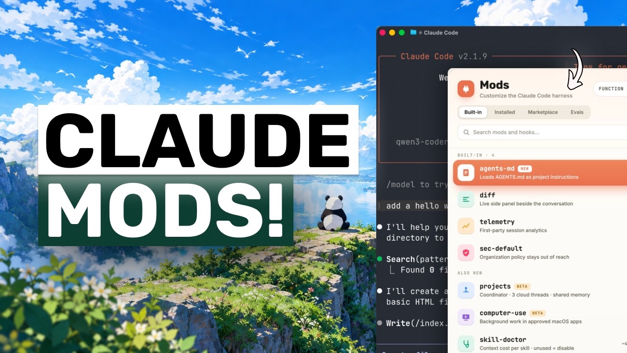 Claude Code 3.0 (новая функция модов): Anthropic ТИХО выпустили свою ВАЖНЕЙШУЮ НОВУЮ функцию!