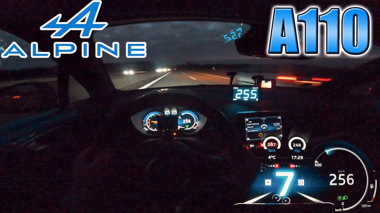Alpine A110 | Pushing at Night on German Autobahn✔