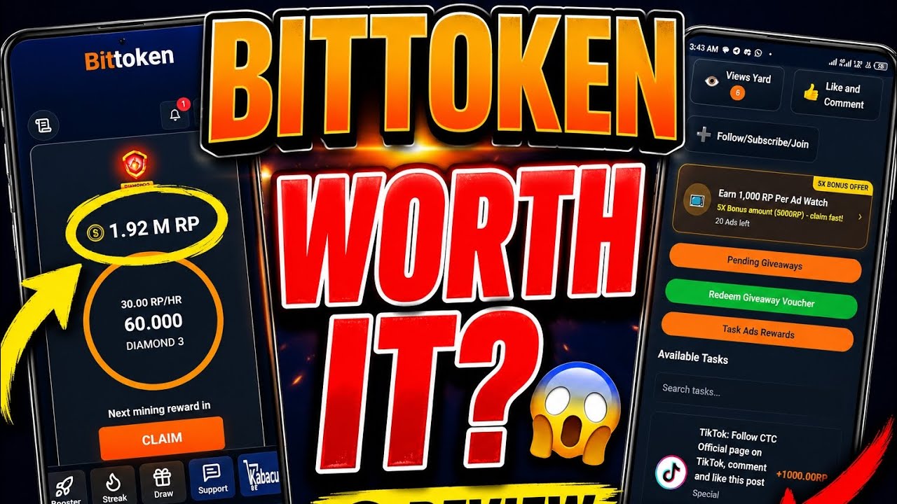 Обзор BitToken 2026: Стоит ли внимания? | Как майнить, зарабатывать RP и конвертировать в BTT (По...
