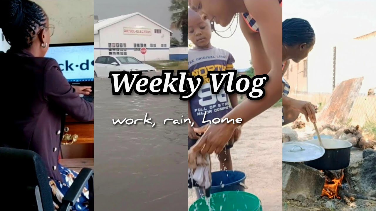 Weekly Vlog | work, rain, home | Namibian Youtuber