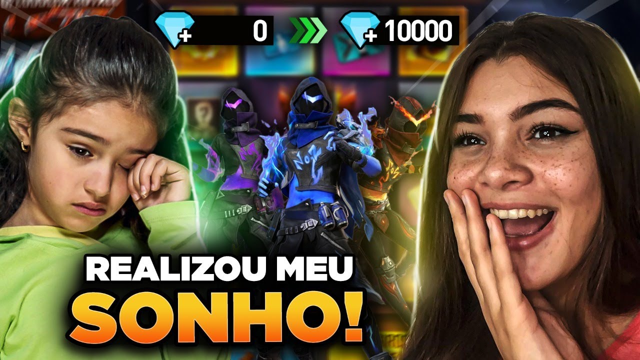 GEMEI A CONTA DA MENINA HUMILDE E SURPREENDI ELA NO FREE FIRE 💎