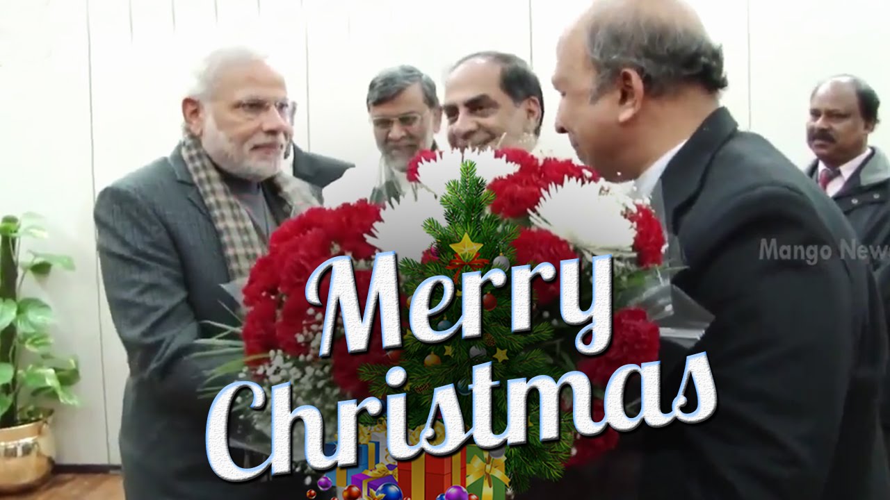 PM Modi greeted by Delegates on Christmas eve