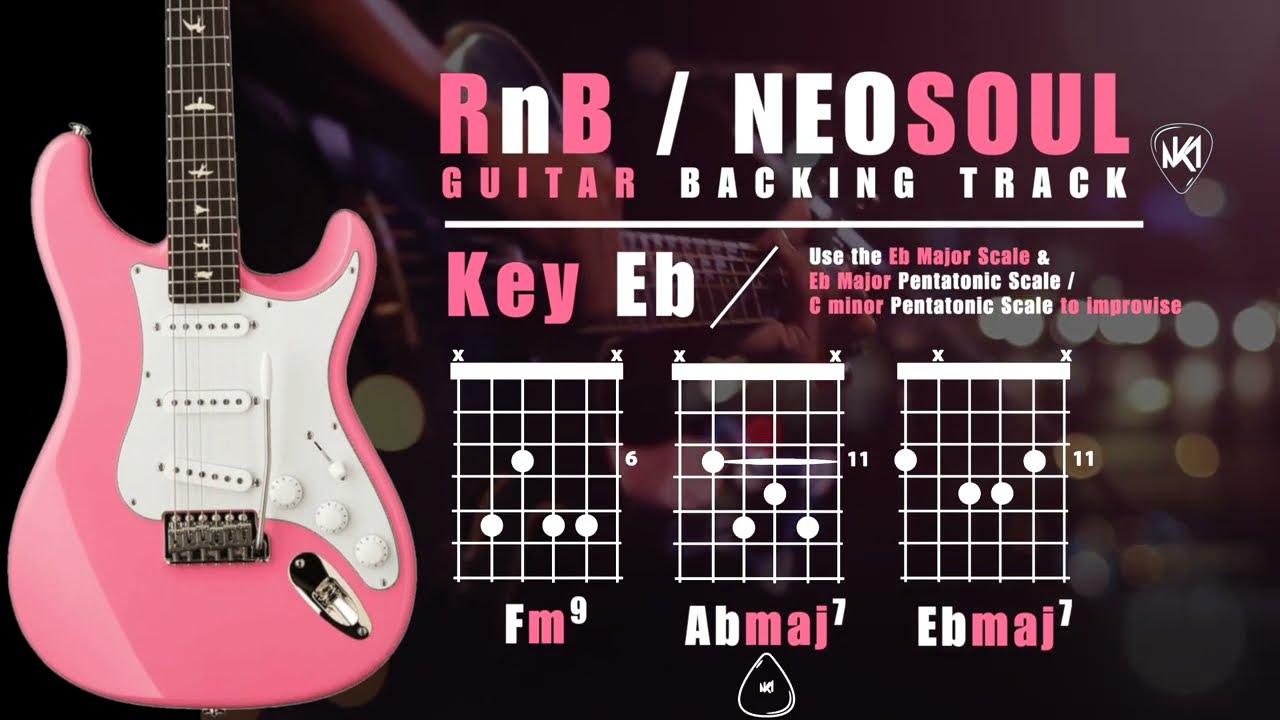 RnB / NEO SOUL GUITAR Backing Track in Eb I 90 BPM