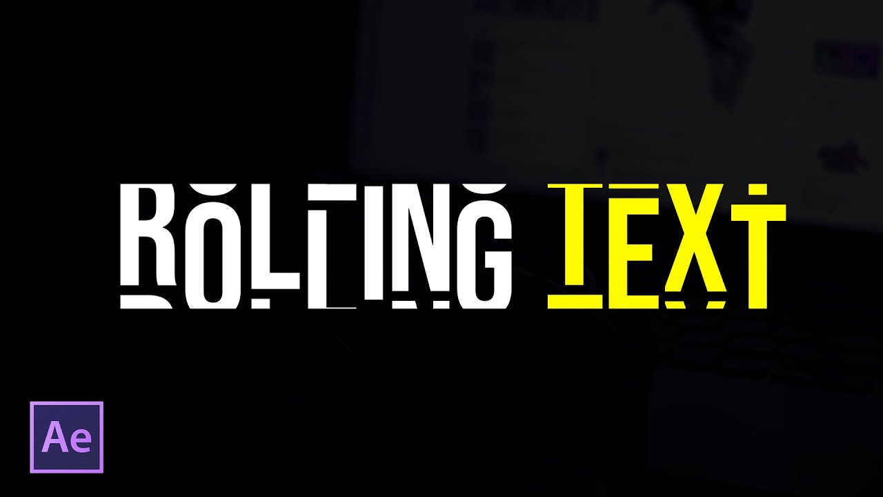 Cara Membuat ROLLING TEXT Animation | After Effects Tutorial