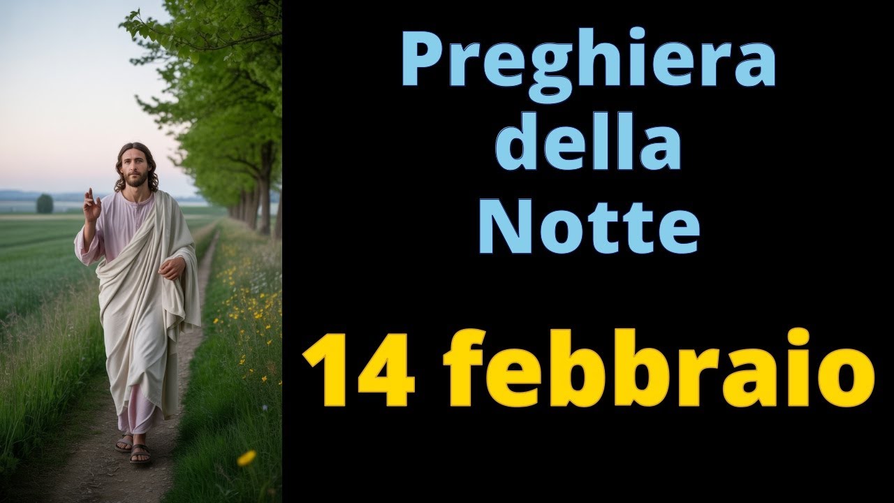 PREGHIERA della NOTTE PRIMA di DORMIRE - GESU' - 14 febbraio