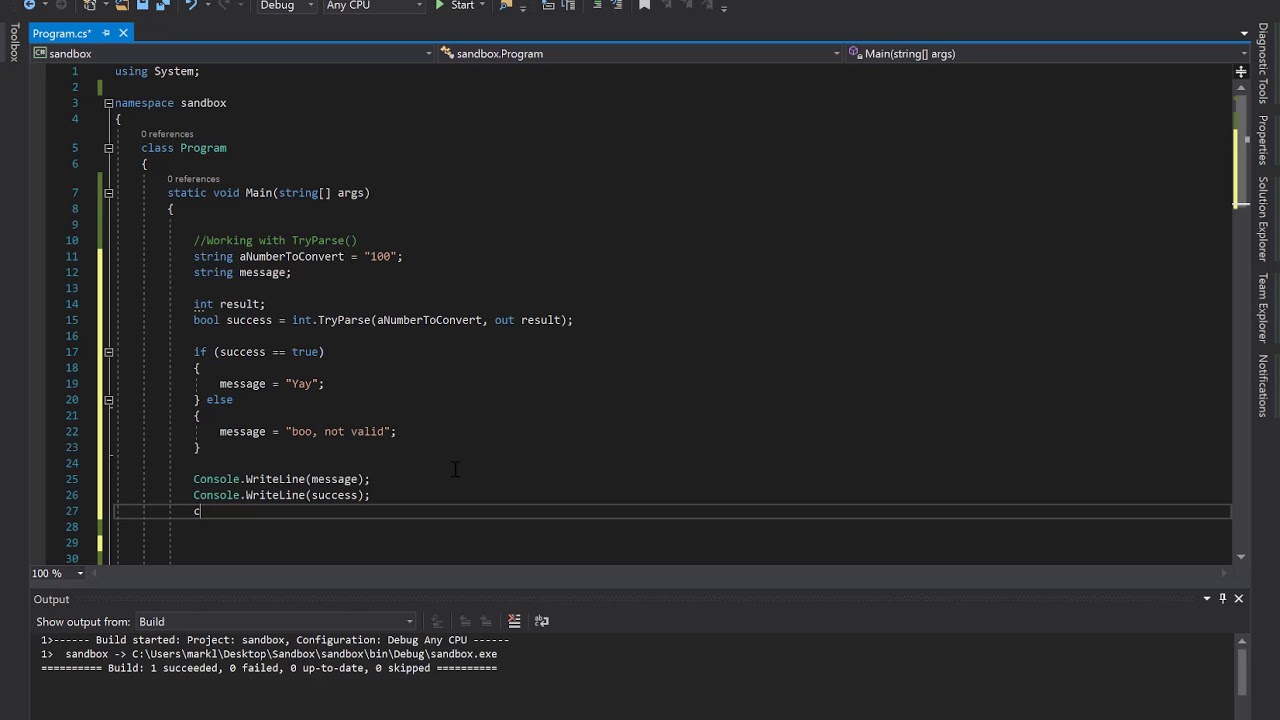 Using TryParse()