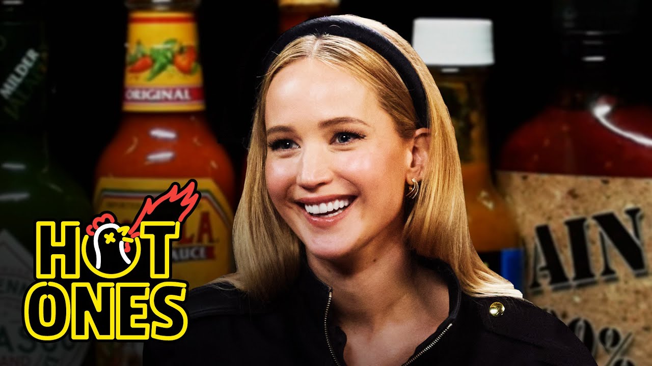 Jennifer Lawrence Sobs in Pain While Eating Spicy Wings | Hot Ones