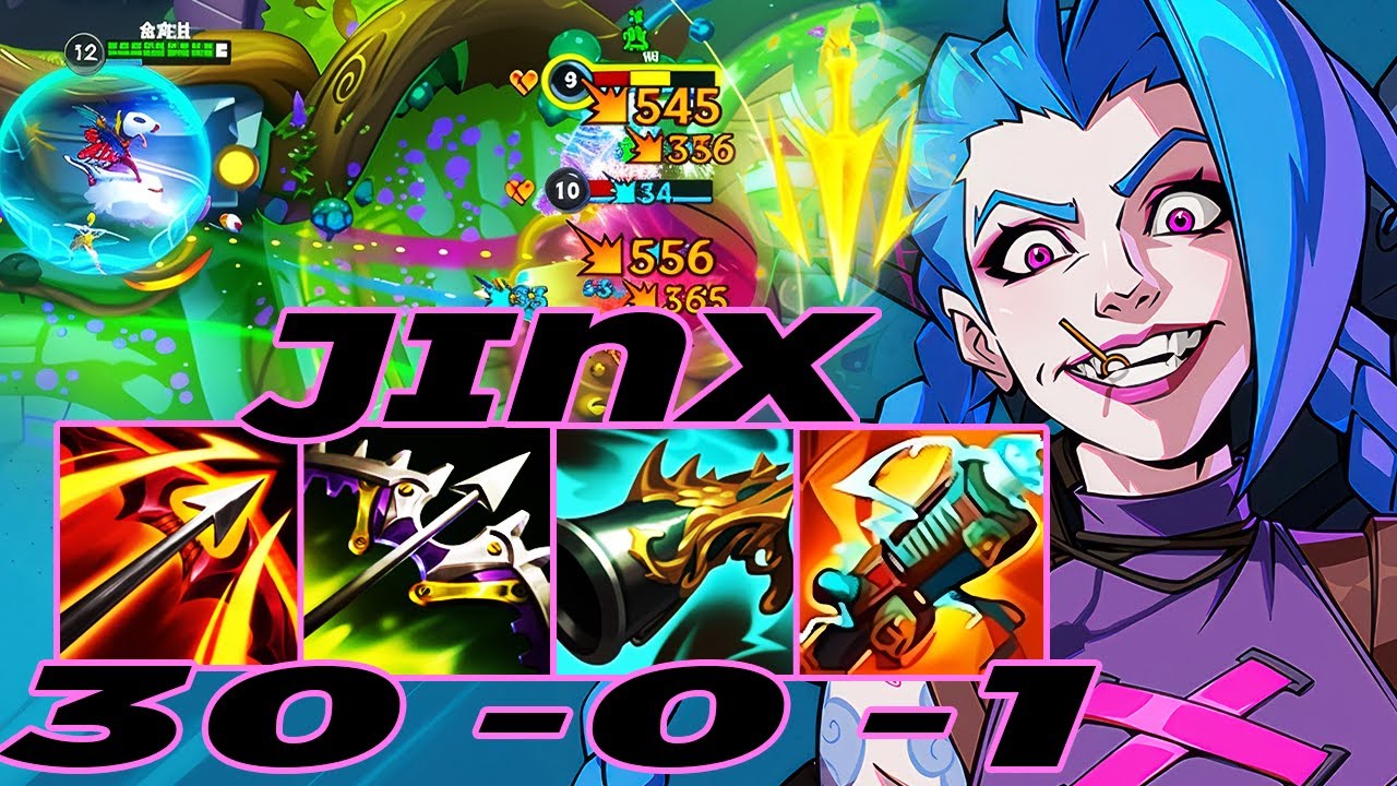 WILD RIFT JINX ADC GAMEPLAY | 30 -0 -1 MVP | JINX BUILD RUNES