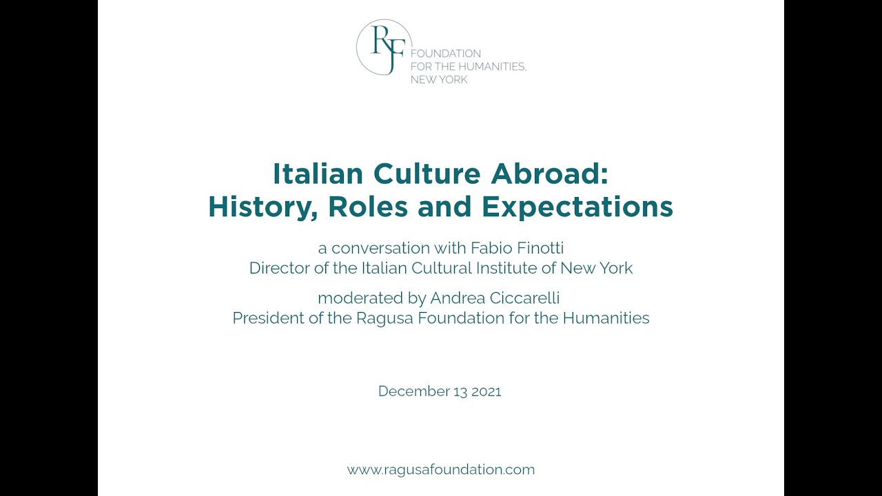 ITALIAN CULTURE ABROAD: A CONVERSATION WITH FABIO FINOTTI