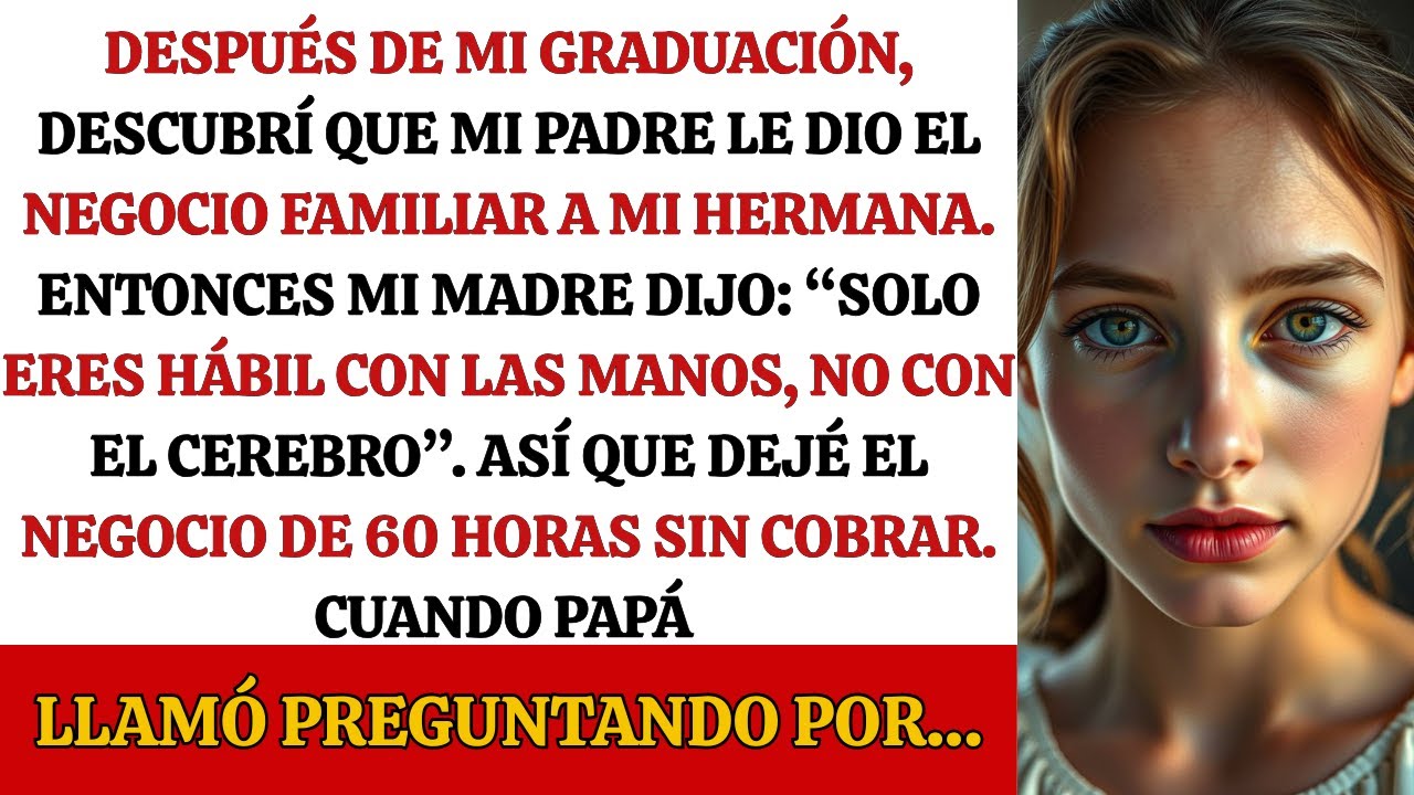 Después de mi graduación, descubrí que mi padre le dio el negocio familiar a mi hermana. Entonces..
