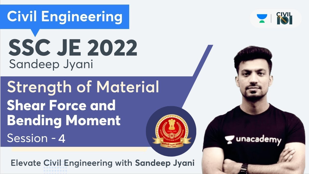 Strength of Materials | Shear Force and Bending Moment - 4 | 9 PM | SSC JE 2022 | Sandeep Jyani