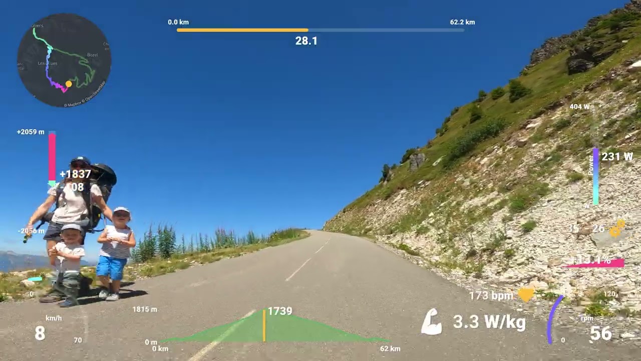 Col de la Loze à vélo (coté difficile, par Méribel)