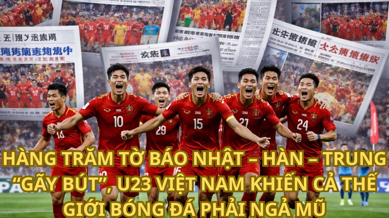 Hàng trăm tờ báo Nhật – Hàn – Trung ‘gãy bút’, U23 Việt Nam khiến cả thế giới bóng đá phải ngả mũ