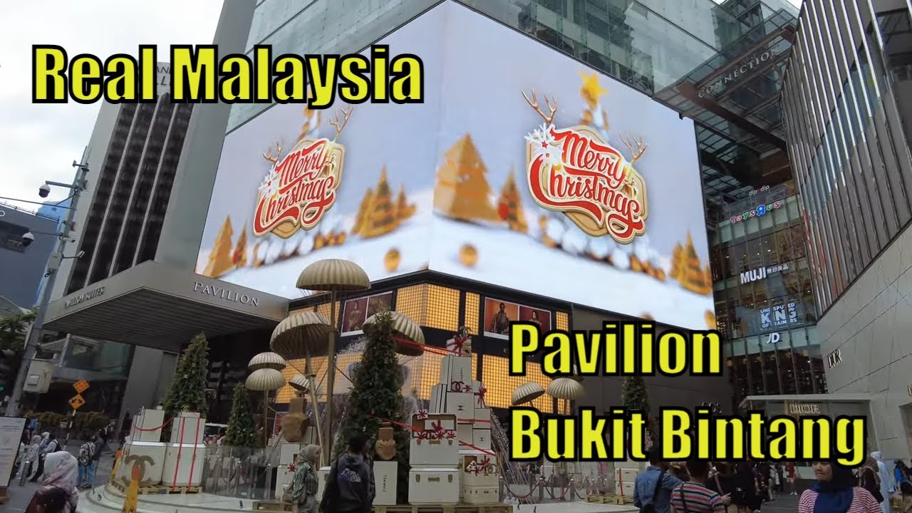 【4K】Pavilion Bukit Bintang With Christmas Decoration - YouWalk Malaysia ( Dec 2022)